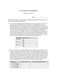 Practice Assignment 7 - Highway Engineering | CE 318