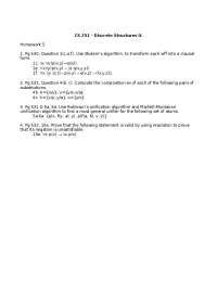 CS 251 Discrete Structures II Homework 5 - Prof. Martin Cenek