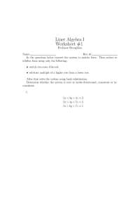 6 Problems with Solutions in Assignment - Linear Algebra I | MA 371
