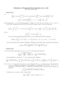 Math 234, Spring 2008: Solutions to Homework Problems from Sections 12.4 and 12.6