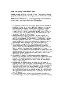 Data Analysis: Comparing Sugar Content in Cereals, Student Sleep Habits, and More - Prof. 