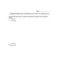 DSPM Assignment 8: Solving Systems of Equations