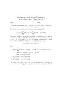 Convolution in Mathematics of Image Processing: Formulas and Examples