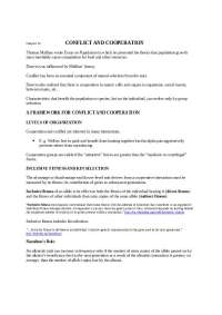 Conflict and Cooperation - Evolution - Essay | BIOL 346