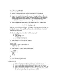 Arrays and Trigonometry Exercises for CPSC 220