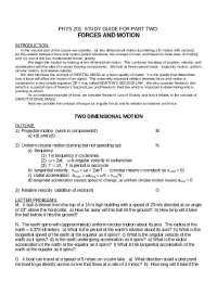 Physics 201 Study Guide: Forces, Motion, Newton's Laws, Gravity, Torque, Rotations
