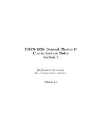 Electric Forces and Electric Fields - Lecture Notes | PHYS 2020