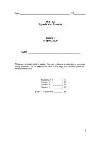 7 Solved Problems on Signals and Systems - Examination 1 | ECE 300