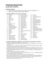 Final Exam Study Guide - Organ of Program Languages | CSC 1800 - Docsity