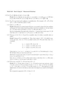 Homework Solutions - Real Analysis I | MATH 323