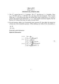 Quantum Mechanics I - Quiz 18 Problems | PHY 851