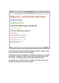 Creating an XHTML and CSS Page with Custom Colors - Prof. Joseph D. Sloan