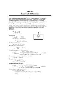 Homework 8 Solutions for Thermodynamics | ME 201