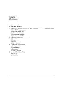 Question on Introduction to the Inheritance | CSC 3405