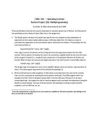 Nachos Project 2B: Multiprogramming - Operating System | CMSC 321