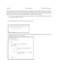 C++ Repetition Structures: Lecture Questions - Prof. Keith E. Hellman
