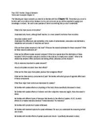 Psyc 3507: Chapter 12 - Opiates: Terms, Concepts, and Major Questions - Prof. Melloni Cook