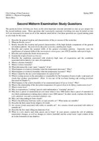 Midterm Exam 2 - Questions - Physical Geography | GEOG 1