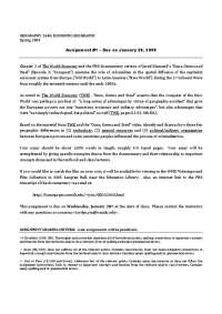 Assignment 1 - Economic Geography | GEOG 2440