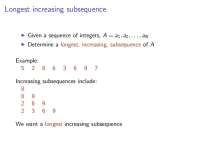 Longest Increasing Subsequence - Lecture Slides | MAT 4880
