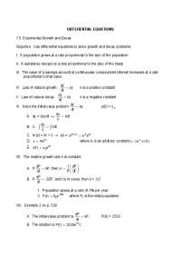 Exponential Growth and Decay - Lecture Notes | MATH 1920