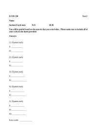Test 2 Questions - Introduction to Statistics | ECON 230