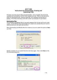 Instructions for Downloading, Creating and Submitting Files | ACCT 2380