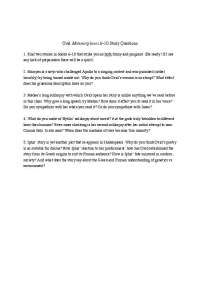 Ovid Metamorphoses - Study Questions for Quiz | CLST 201