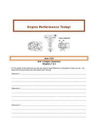 Engine Performance I - Review Sheet | AUTO 1210