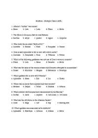 32 MCQs for Midterm Exam - The Mythic Imagination | CLST 201