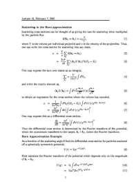 Notes on Scattering in the Born Approximation | PHY 851
