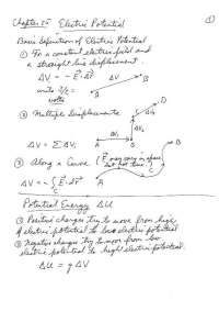 Handwritten Notes on Electric Potentials | PHY 214S