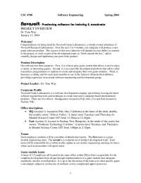 Software Engineering in Project Overview | CSC 4700 - Docsity