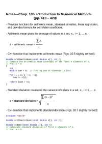 Numerical Methods: Mean, Deviation, Regression, and Correlation - Prof. Bryon Ehlmann