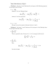 Solutions for Quiz 3 - Calculus II | MATH 1592