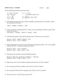 Exam with Answers Key - General Chemistry I | CHEM 1110
