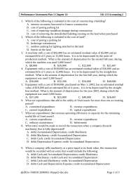 45 Questions on Accounting 2 - Performance Assessment | 101 113 - Docsity