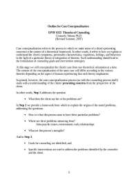Outline for Case Conceptualization - Theories of Counseling | EPSY 6325