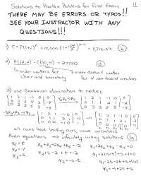 Solutions for Final Exam - Mathematics for Business and Economics ...