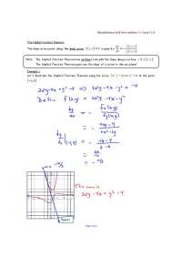 The Implicit Function Theorem - Examples with Resolution | MTH 254