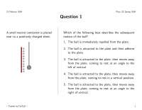 Electromagnetism and Optics - Assignment Questions | PHYS 132 - Docsity