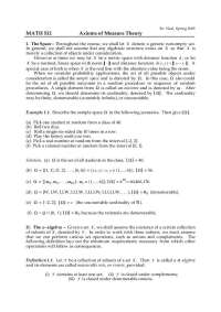 Axioms of Measure Theory - Lecture Notes | MATH 532