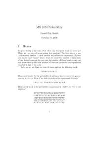 Probability Theory: Understanding Events, Sample Spaces, and Event Probabilities - Prof. D