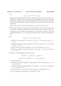 Calculus Problems: Finding Gradients, Normal Vectors, and Tangent Lines