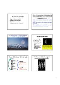 Exam Review: Moon Phases and Earth-Sun Connection