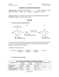 reduction of benzophenone with sodium borohydride
