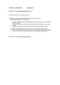 Assignment 5: Planning Algorithm with Additional Requirements for COMP151 Spring 2007