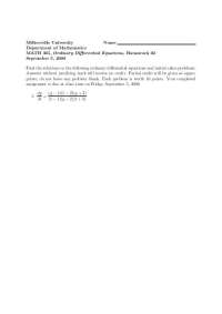 MATH 365 Homework 02: Solutions to Ordinary Differential Equations