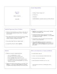 Assignment 8: Methods and Algorithms - Computer Science I | MAT 2170 ...