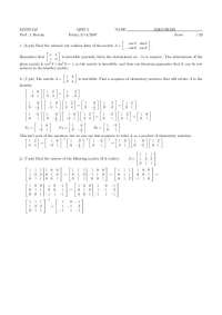 3 Practice Problems on Linear Algebra and Applications - Quiz 3 | MATH 240